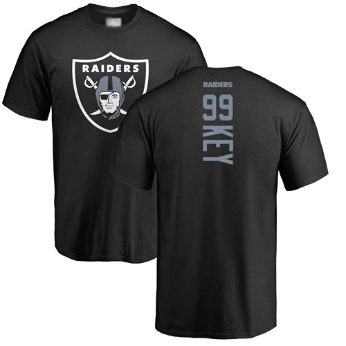 Men Oakland Raiders Black Arden Key Backer NFL Football #99 T Shirt